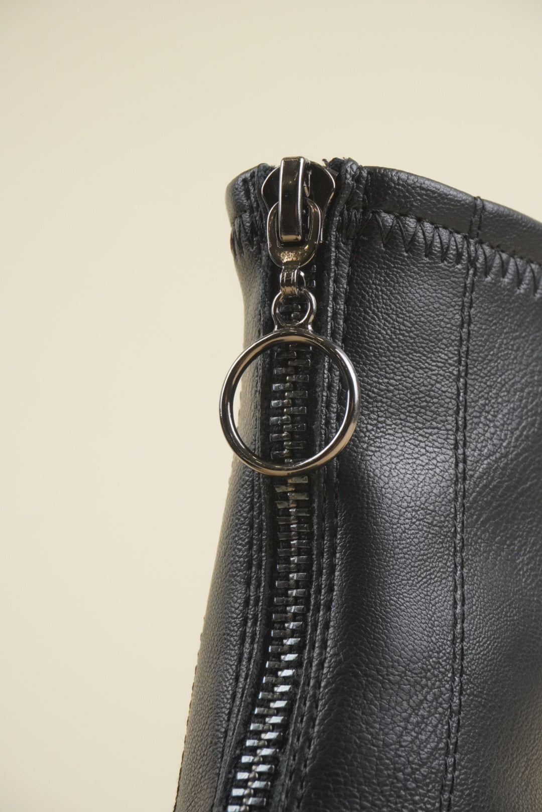 Zipped Platform Ankle Boots - Black