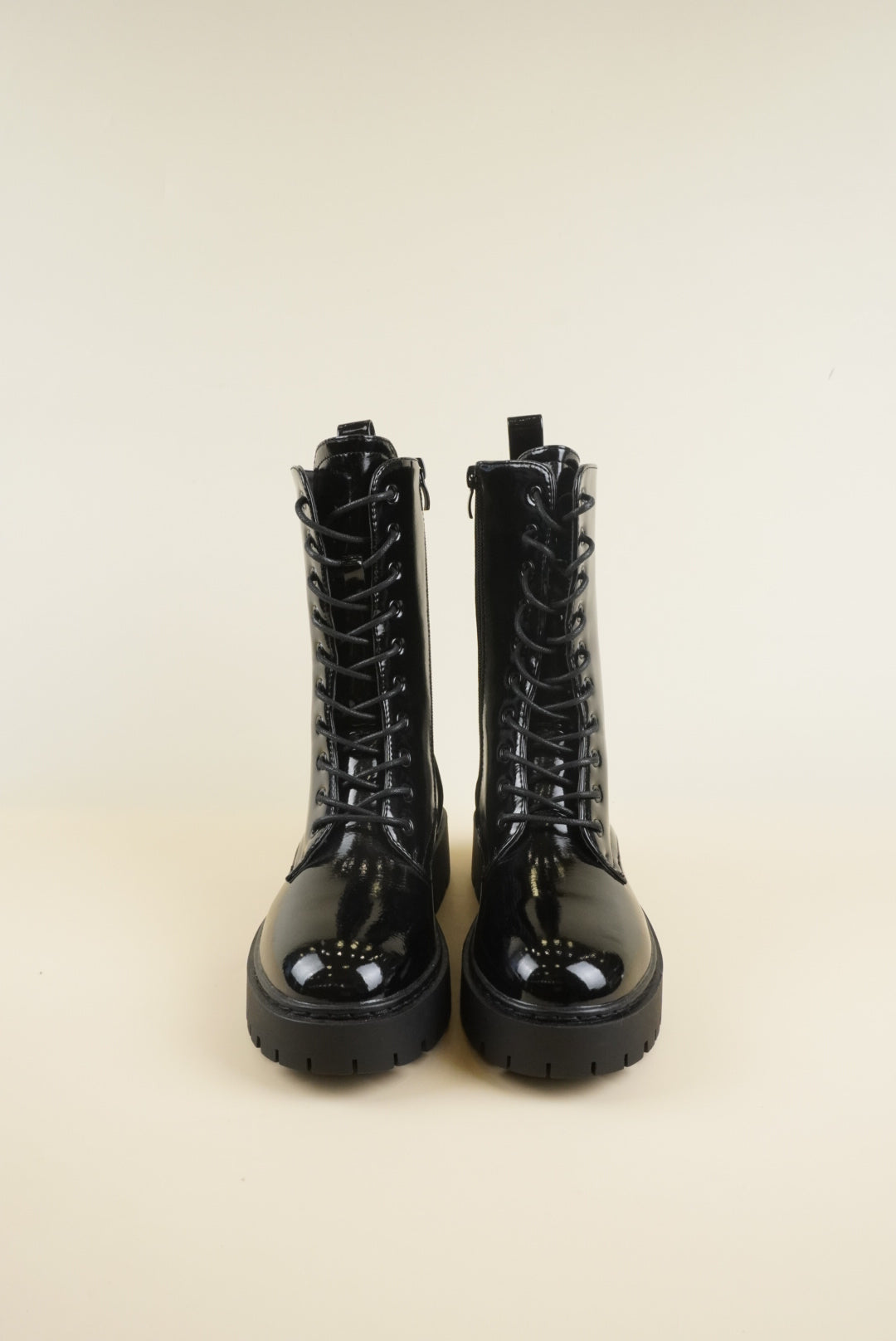 Combat Boots - Mirror Patent Black