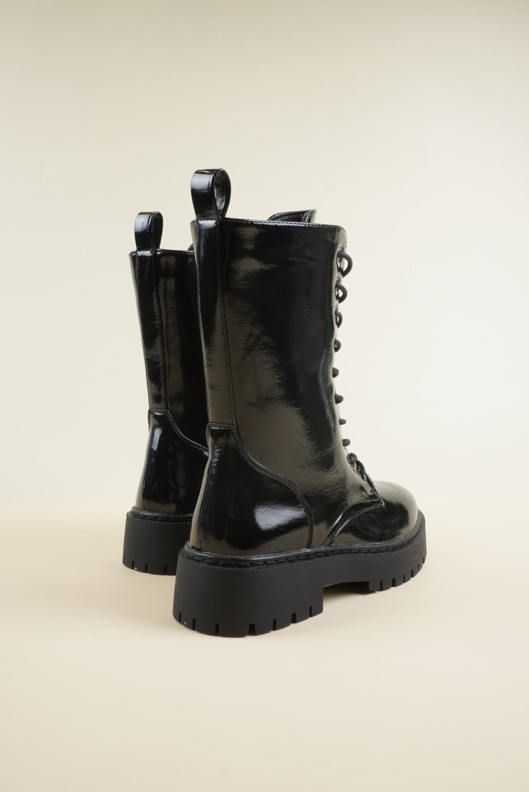 Combat Boots - Mirror Patent Black