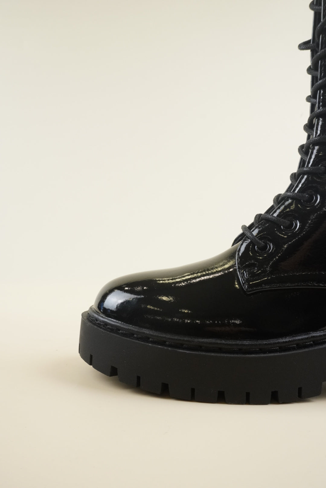 Combat Boots - Mirror Patent Black