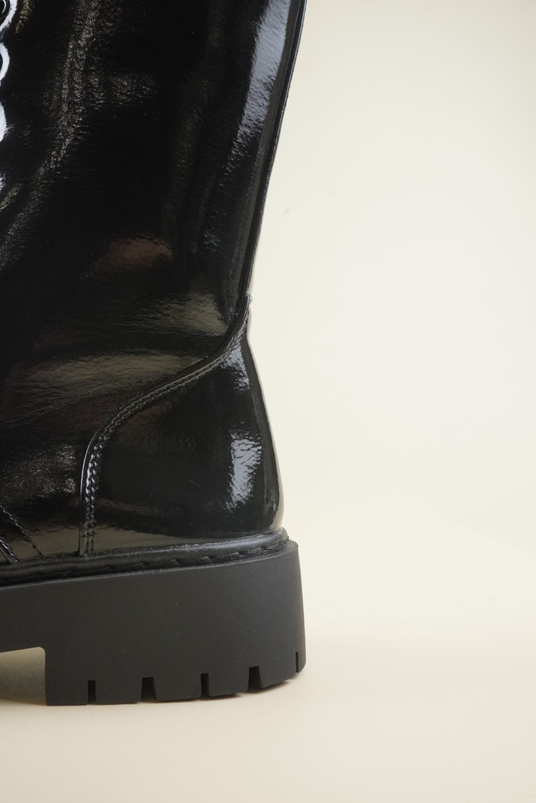 Combat Boots - Mirror Patent Black