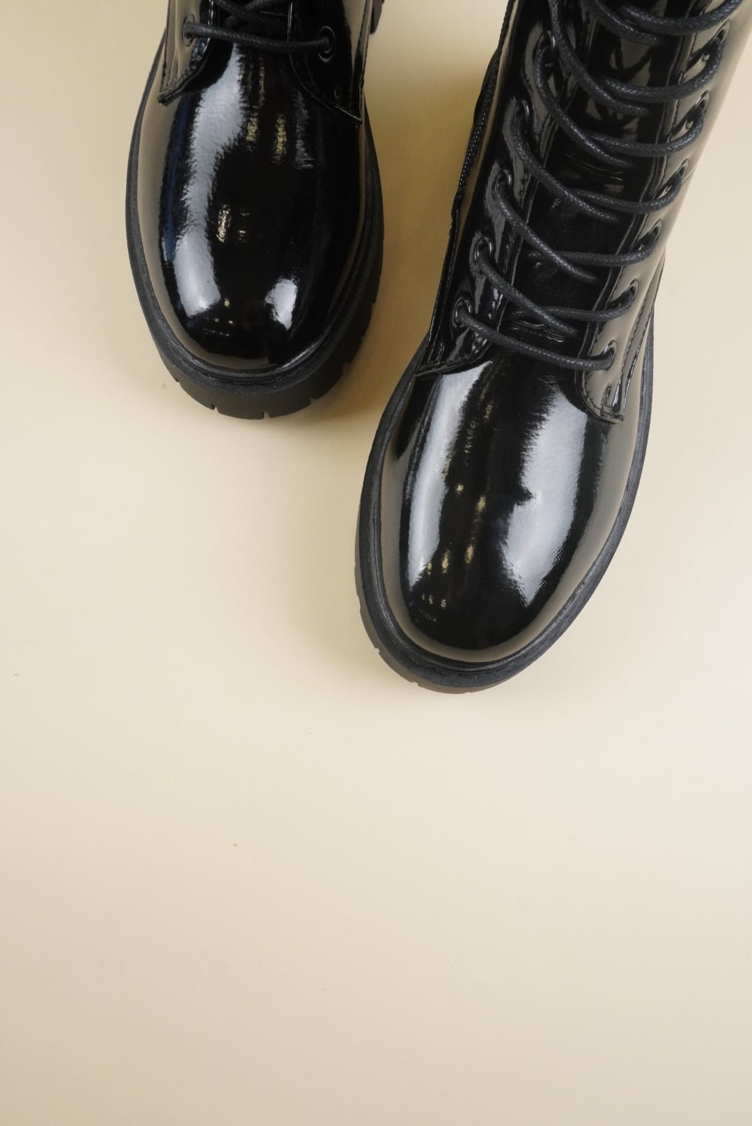 Combat Boots - Mirror Patent Black