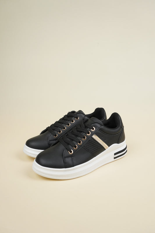 Wedge Sneakers - Black