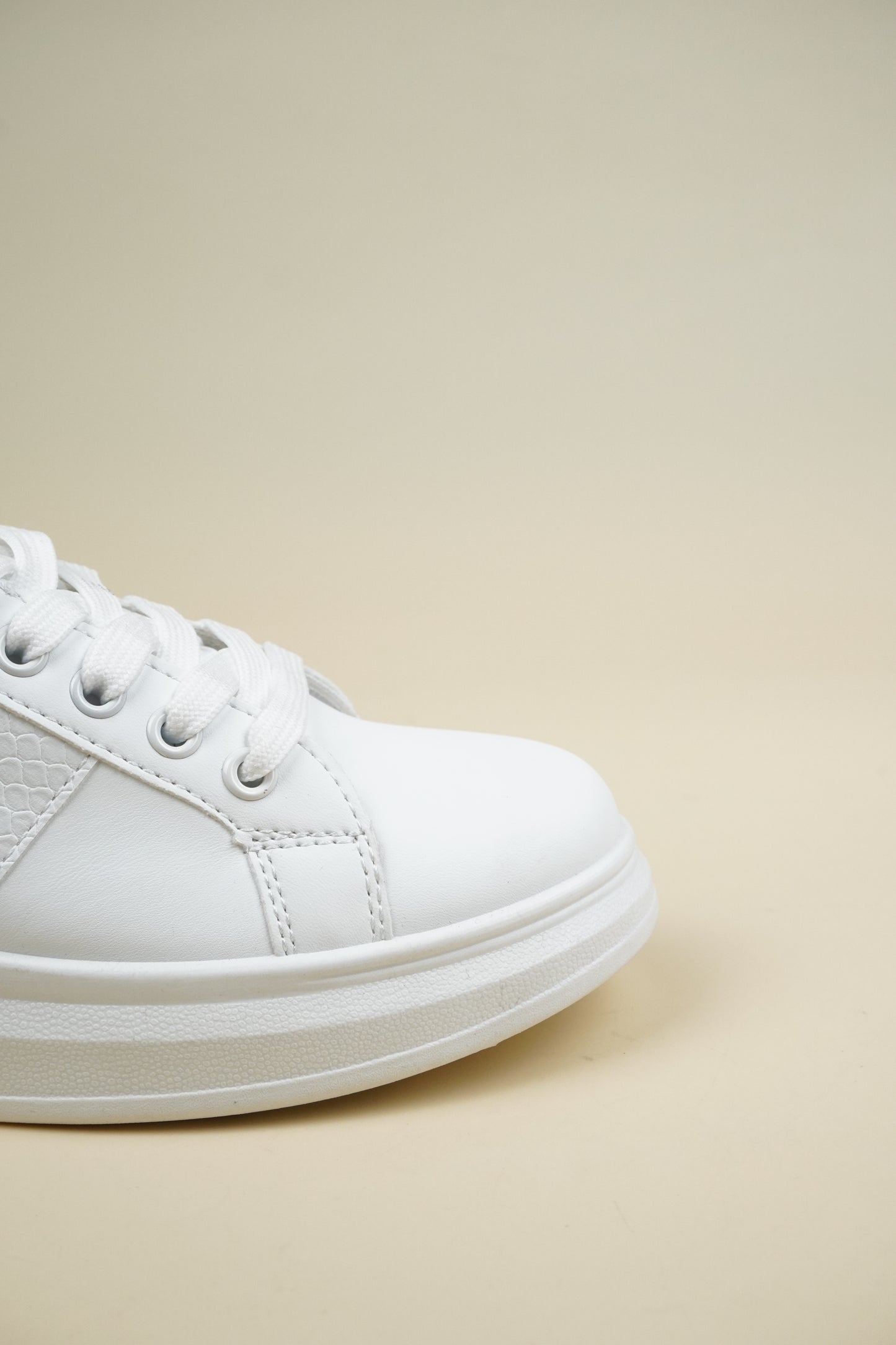 Wedge Sneakers - White/Gold