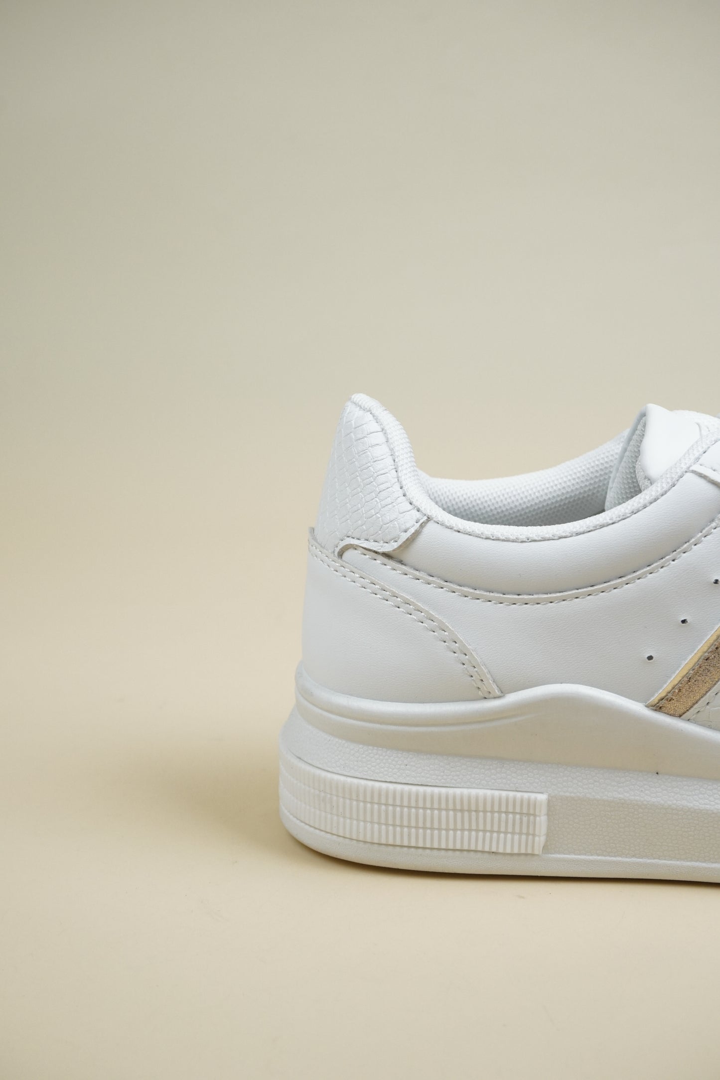 Wedge Sneakers - White/Gold