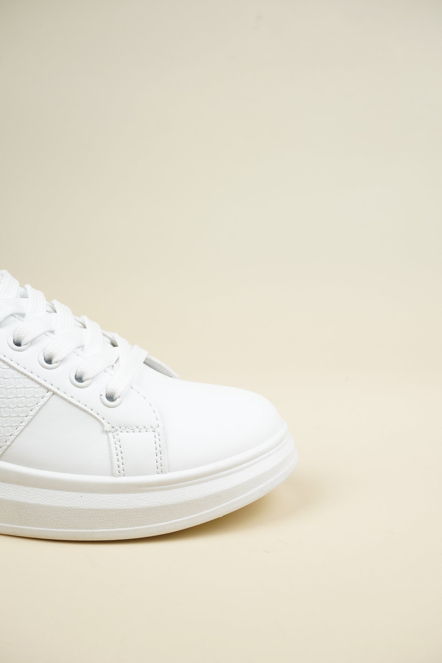 Wedge Sneakers - White/Silver