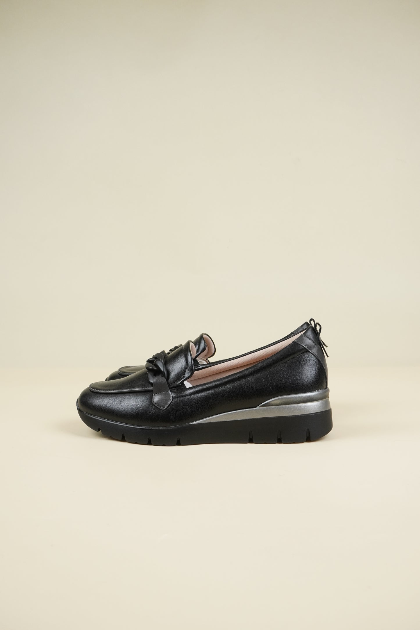 Ladies' Wedge Loafers - Black