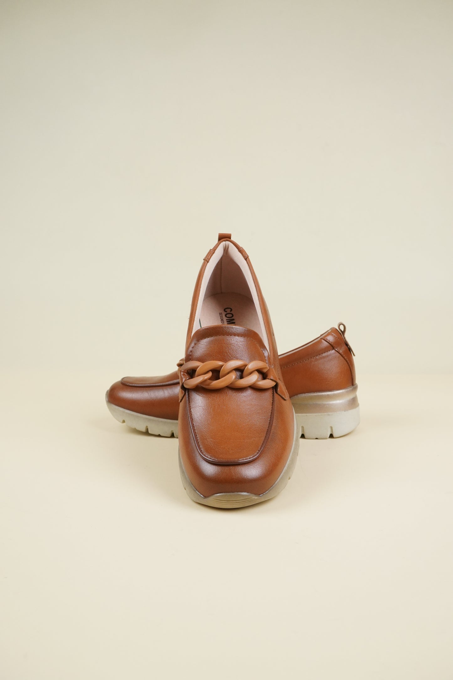 Ladies' Wedge Loafers - Camel