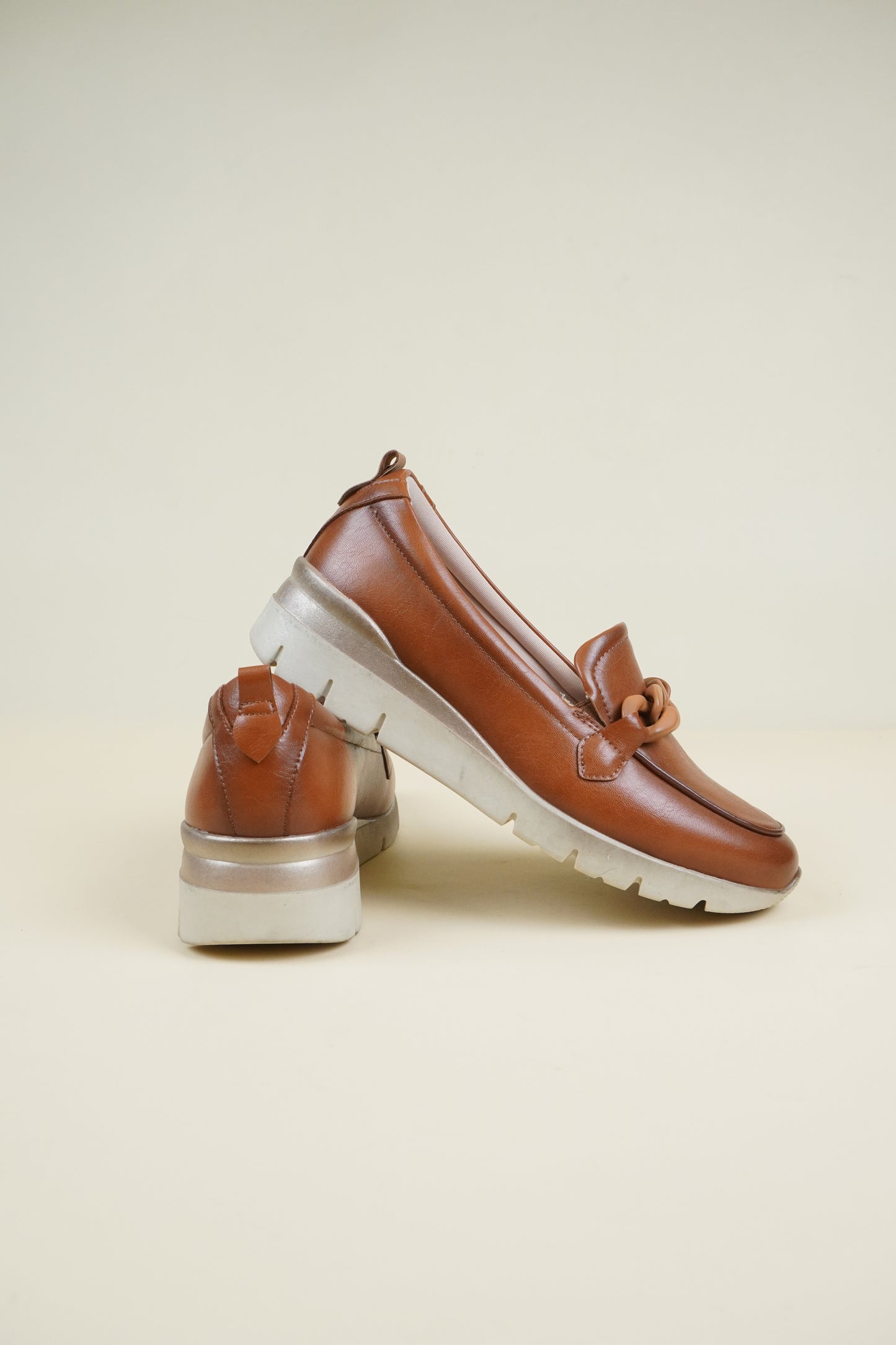 Ladies' Wedge Loafers - Camel