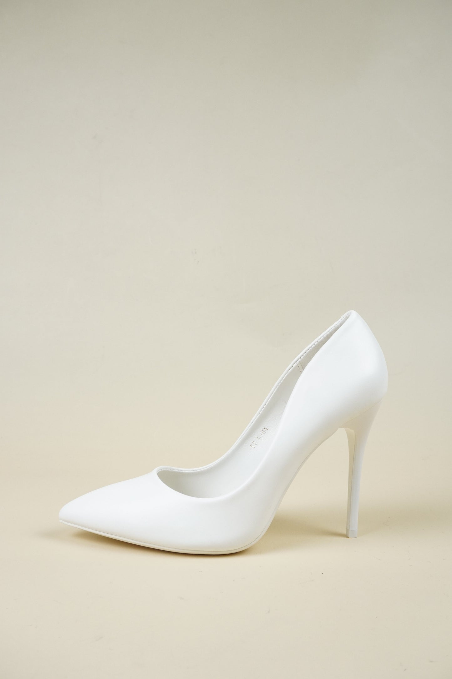 Classic Leather High Heels - White