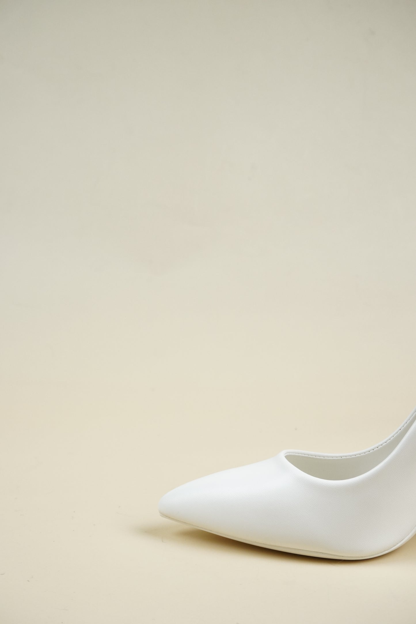 Classic Leather High Heels - White