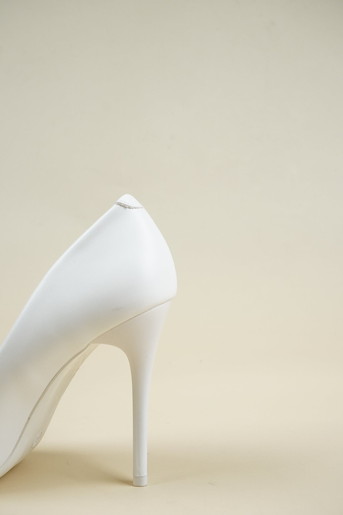 Classic Leather High Heels - White