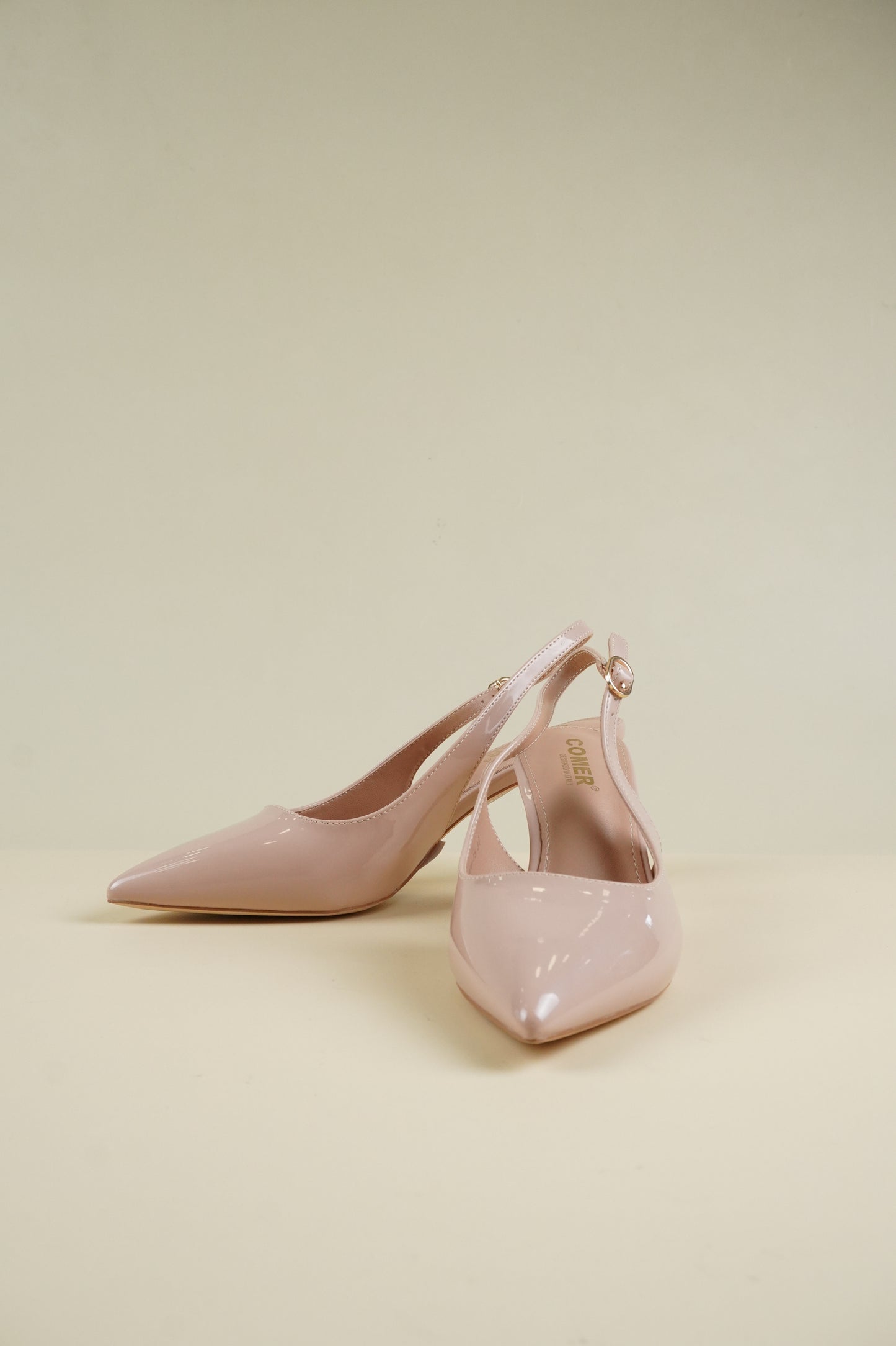 Classic Slingback Heels - Nude
