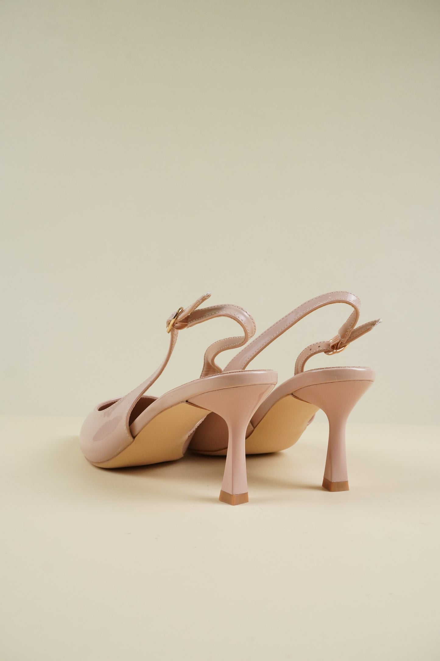 Classic Slingback Heels - Nude