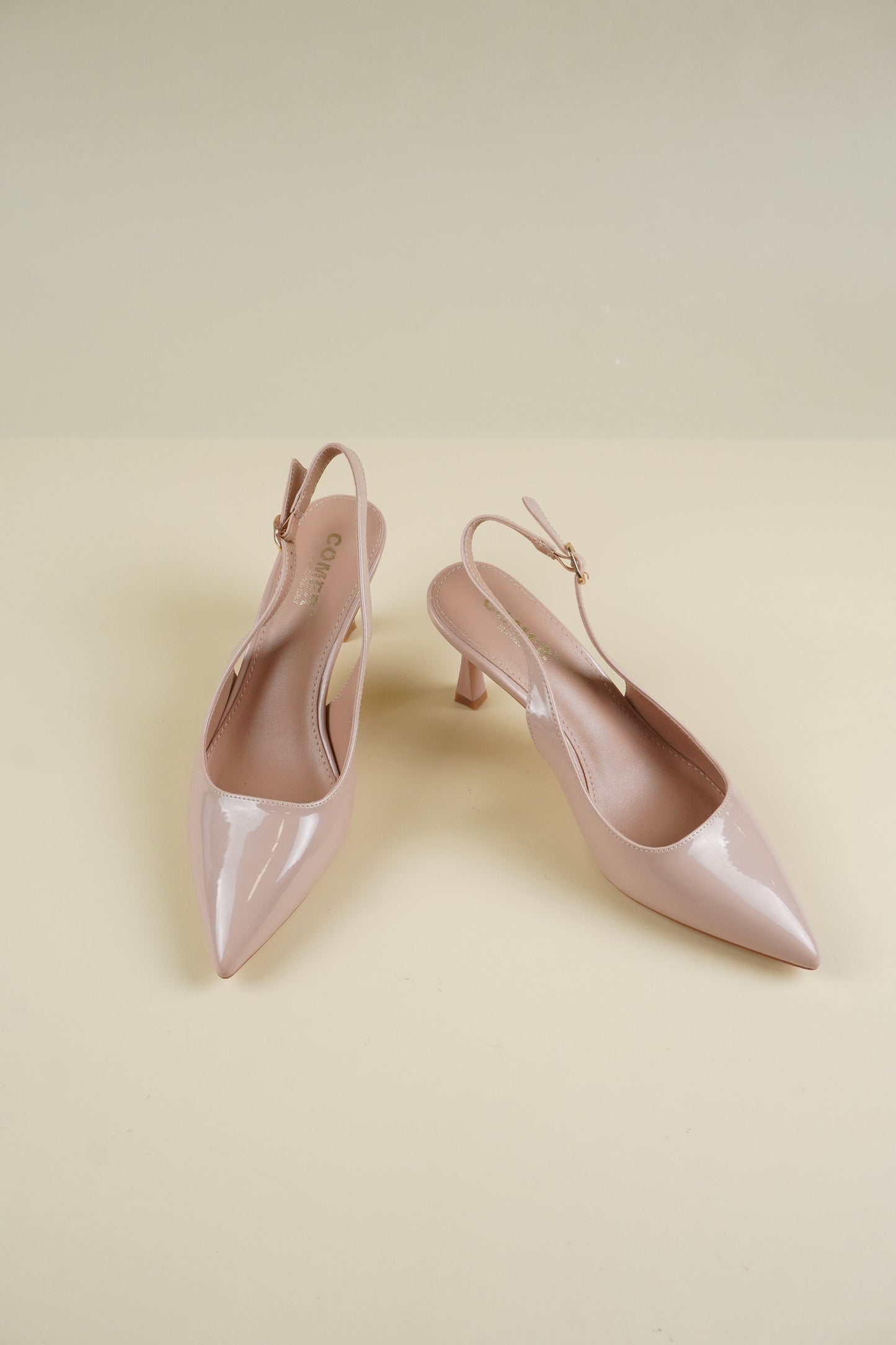 Classic Slingback Heels - Nude