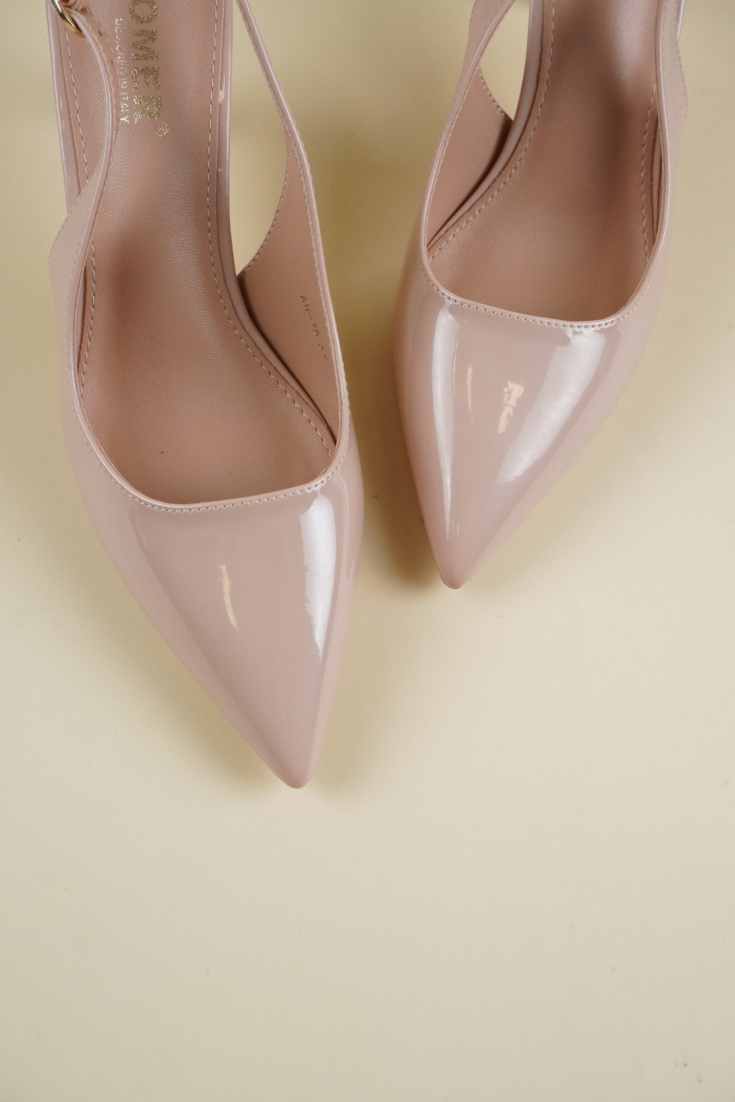 Classic Slingback Heels - Nude