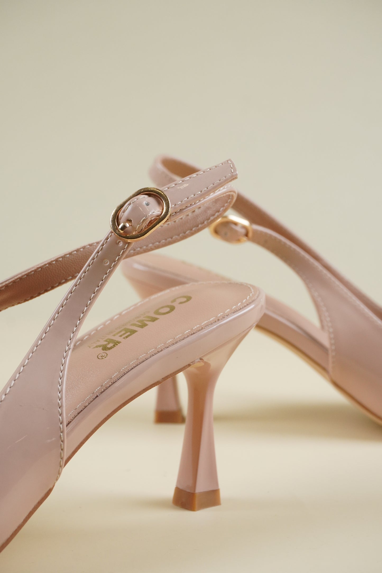 Classic Slingback Heels - Nude