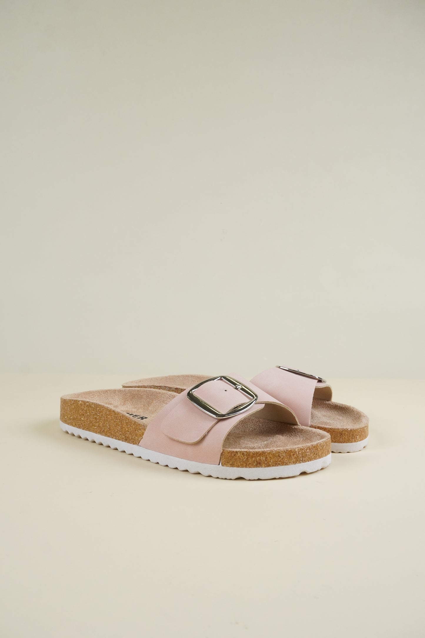 Single-Buckle Slippers - Pink