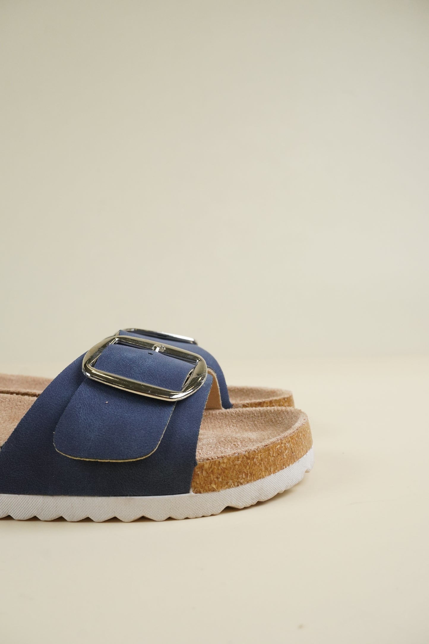 Single-Buckle Slippers - Blue
