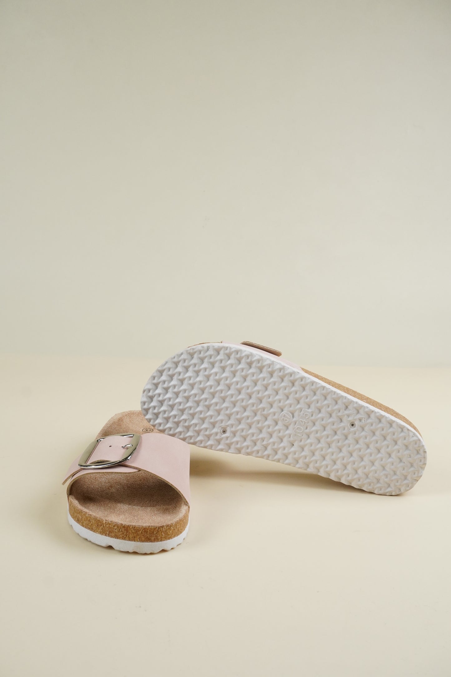 Single-Buckle Slippers - Pink