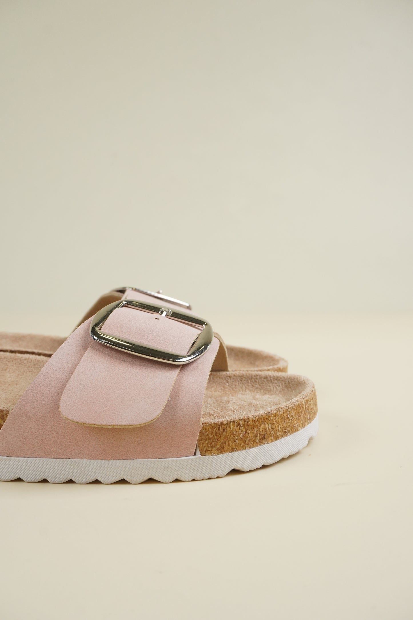 Single-Buckle Slippers - Pink