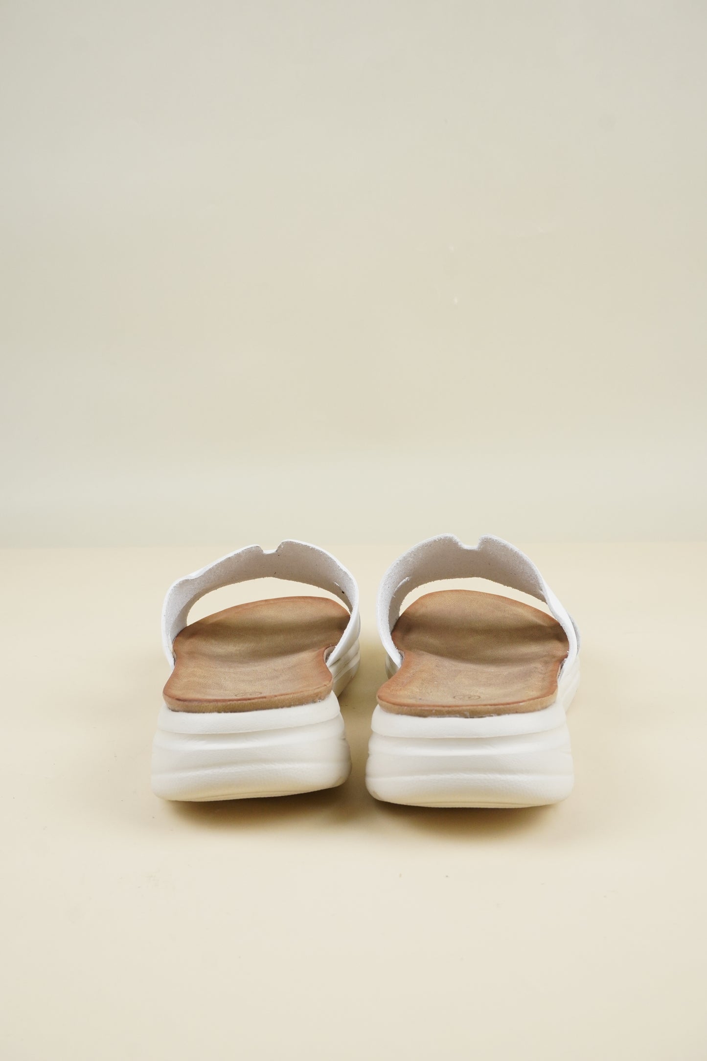 H Slippers - White