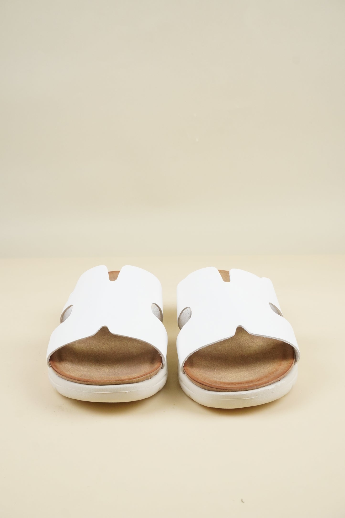 H Slippers - White