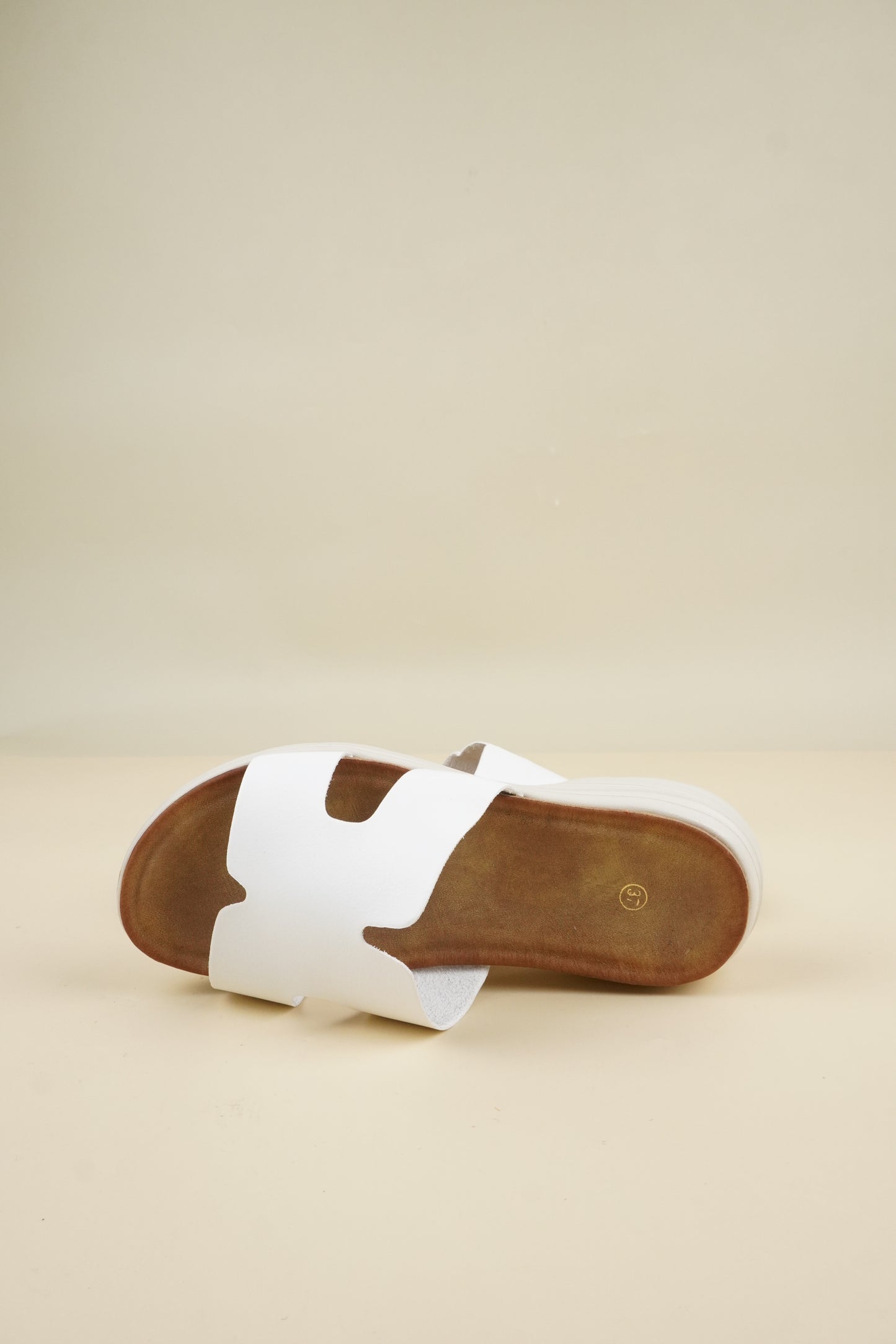 H Slippers - White