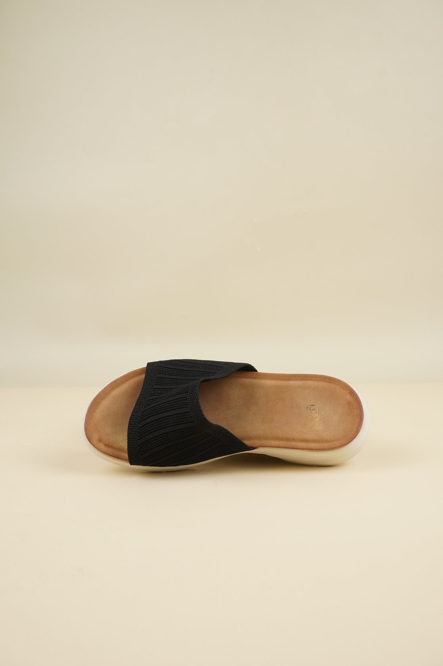 Fabric Light Weight Slippers - Black