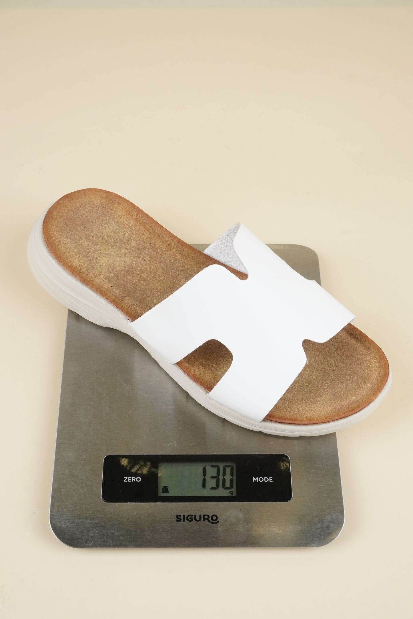 H Slippers - White