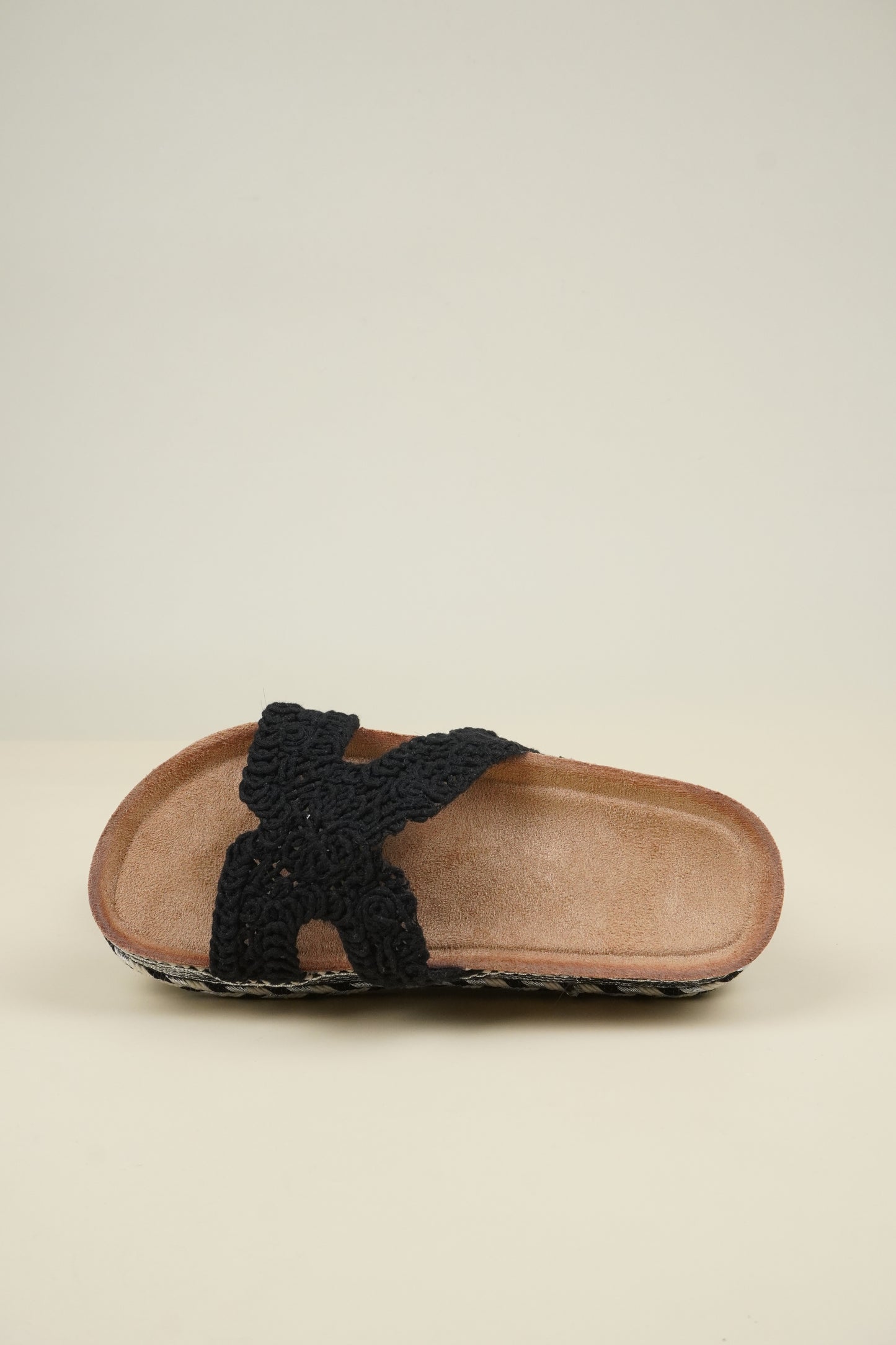 Platform Crochet Slippers - Black