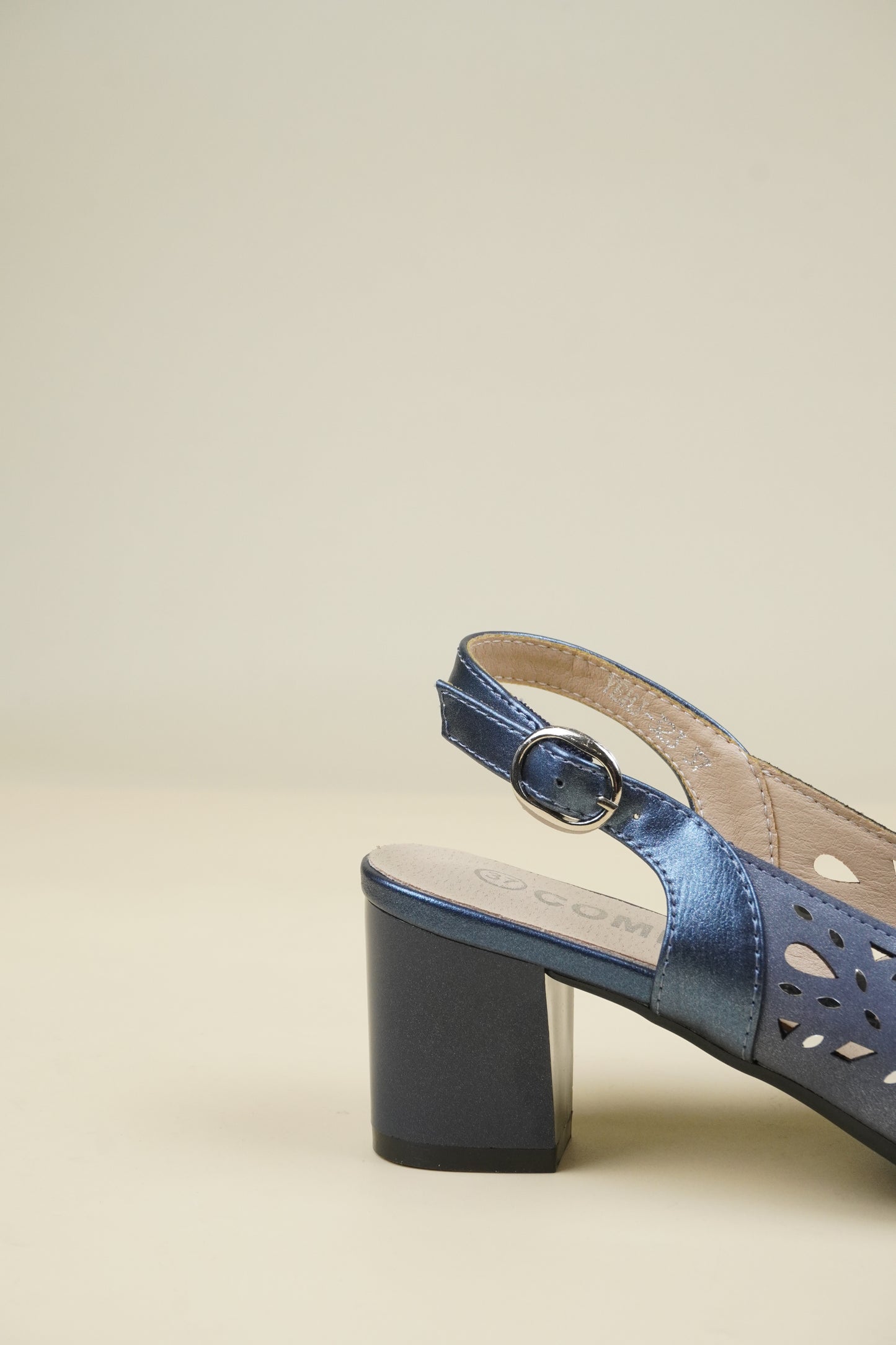 Ladies' Mid-Heel Slingack Sandals - Blue