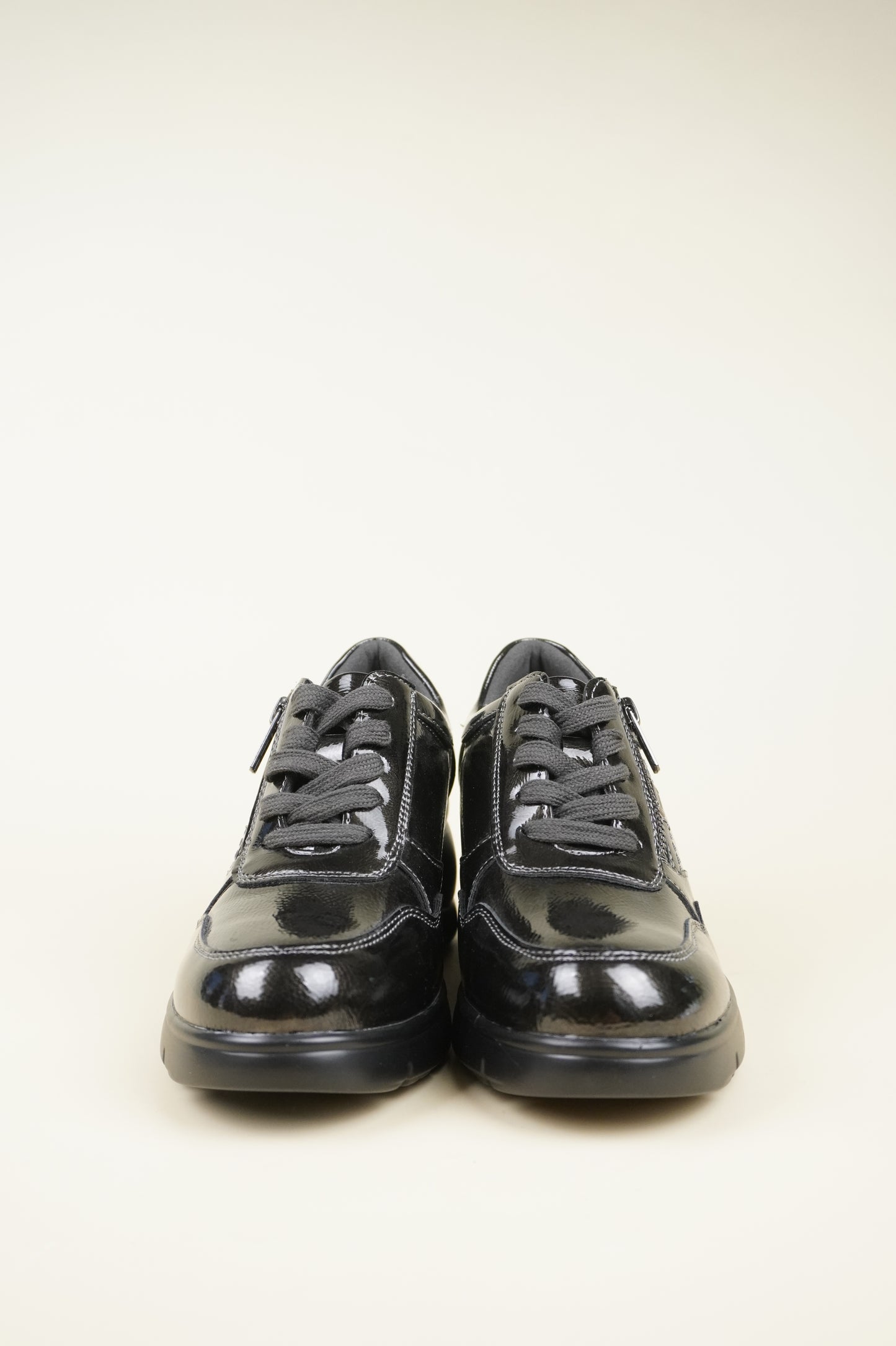 Women's Wedge Sneakers - Gun Color