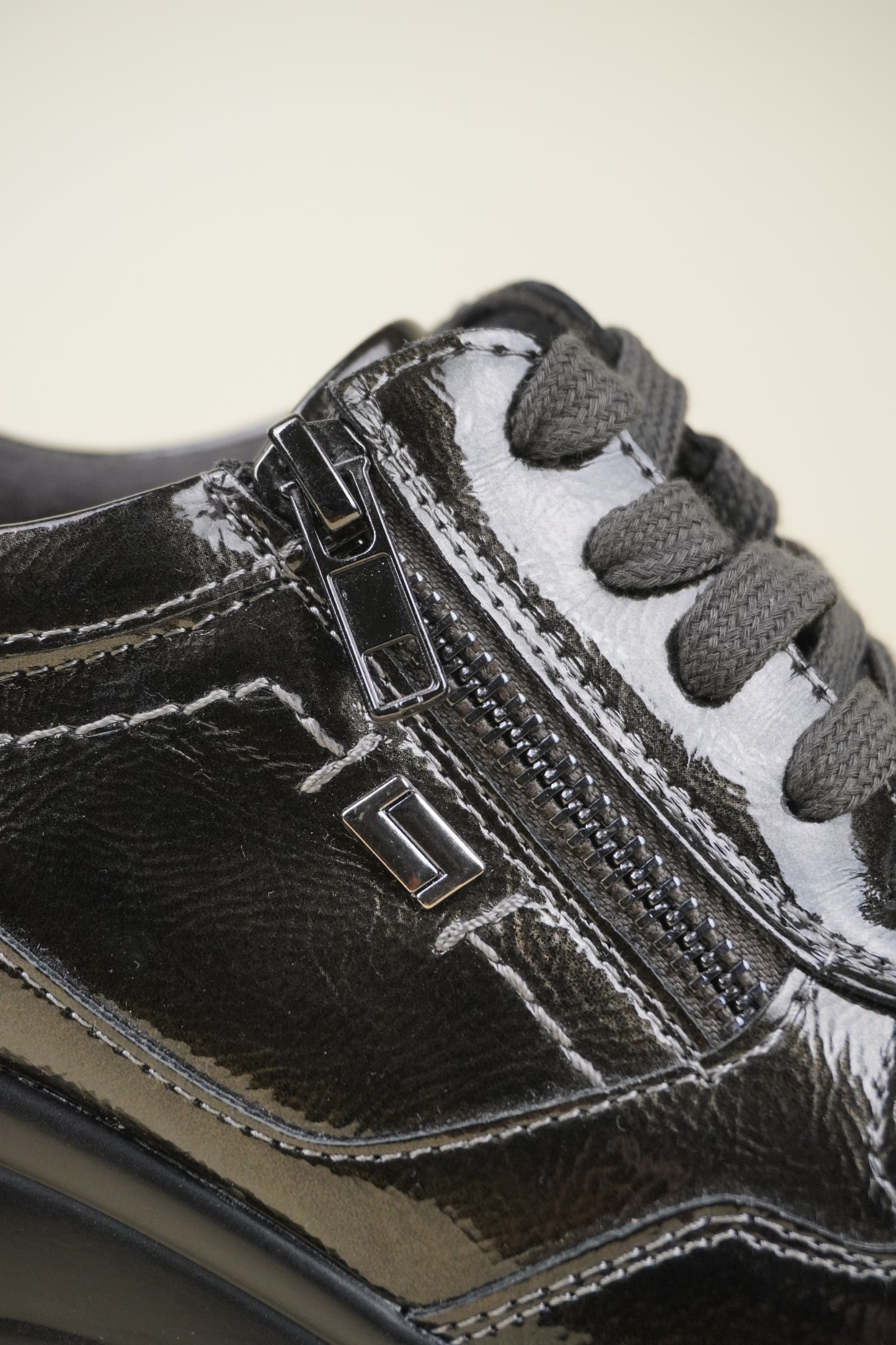 Women's Wedge Sneakers - Gun Color