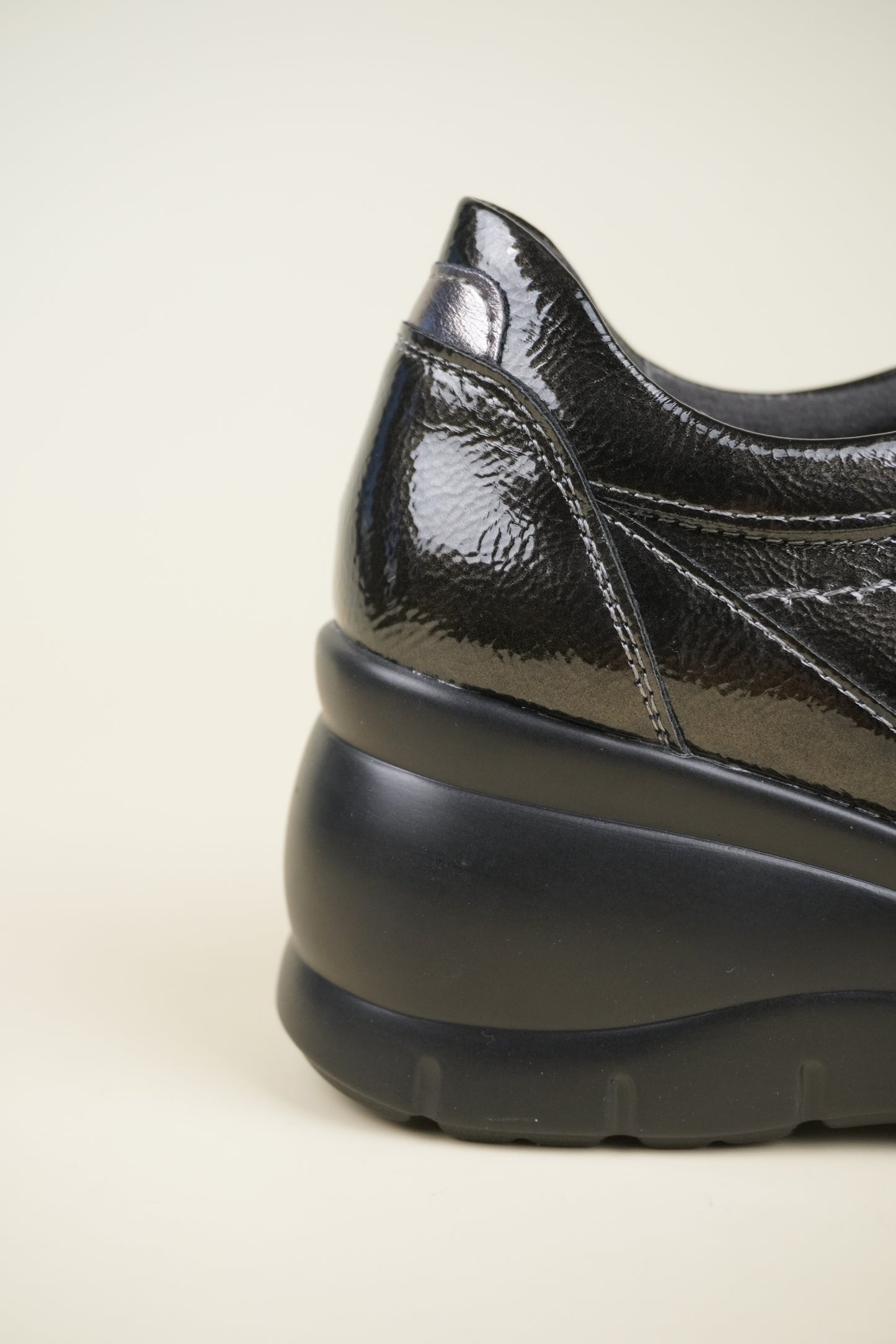 Women's Wedge Sneakers - Gun Color