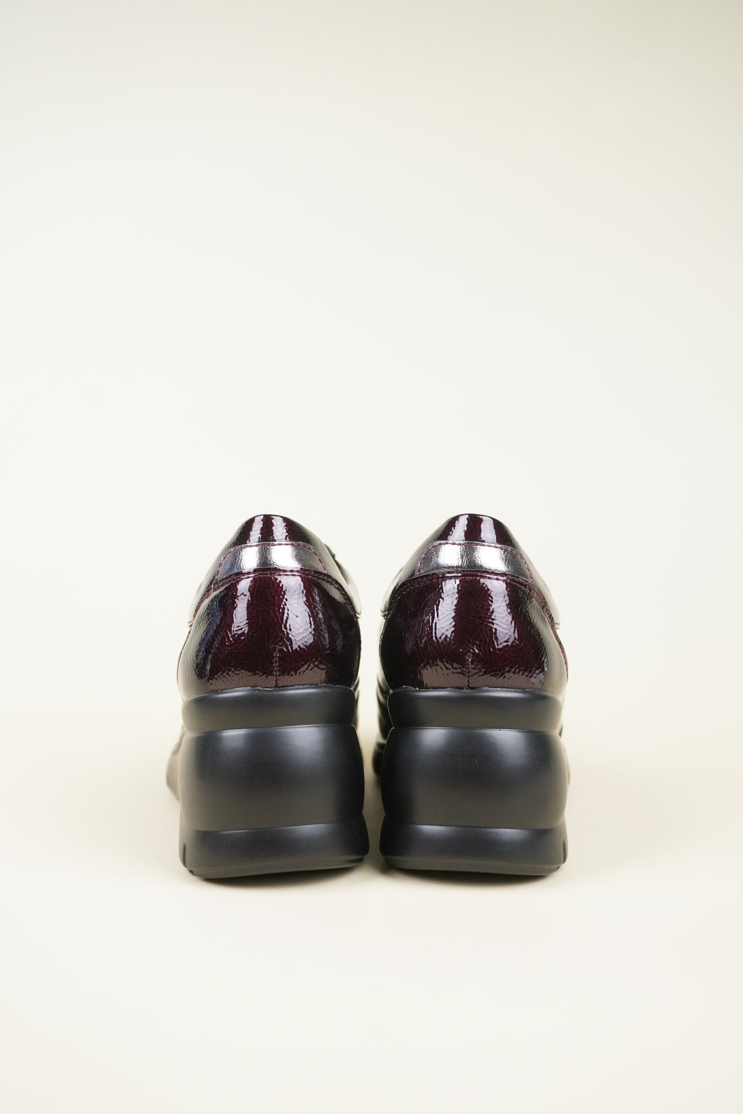 Women's Wedge Sneakers - Wine