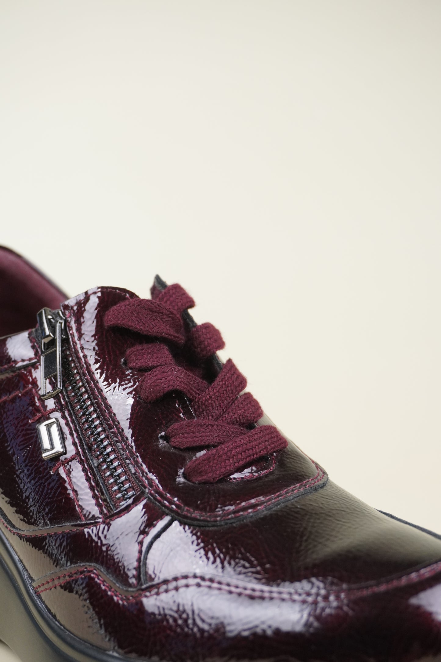 Women's Wedge Sneakers - Wine