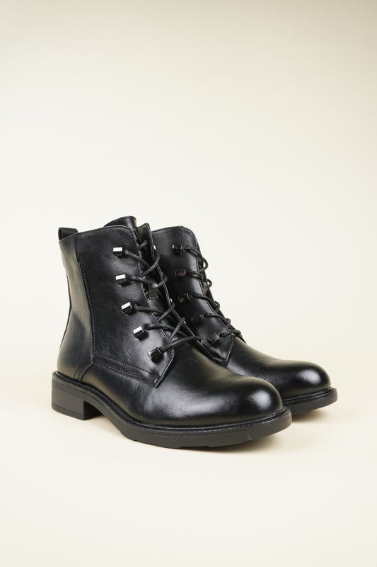 Studded Ankle Boots - Black