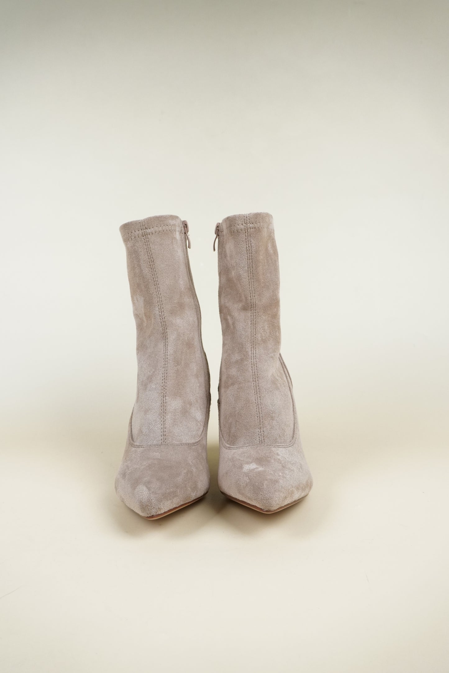 Vastag Sarkú Velúr Bokacsizma - Khaki