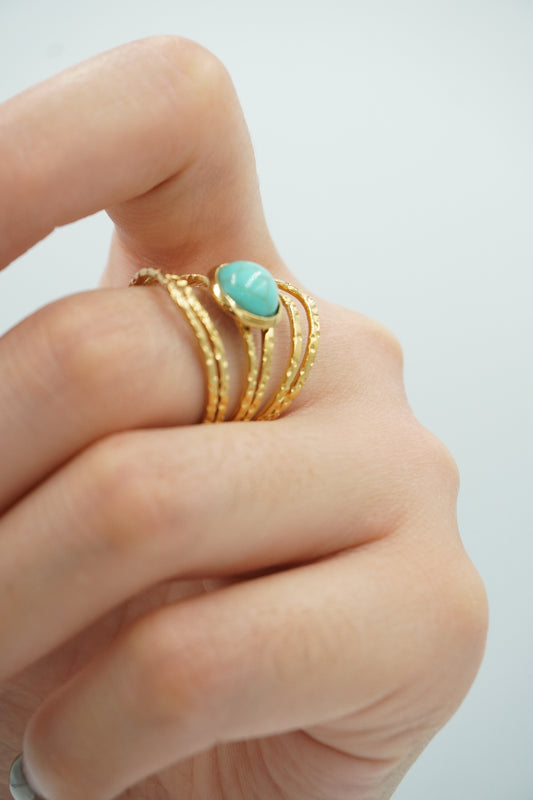 Türkiz Long Gyűrű