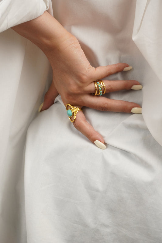 Türkiz Mirror Gyűrű