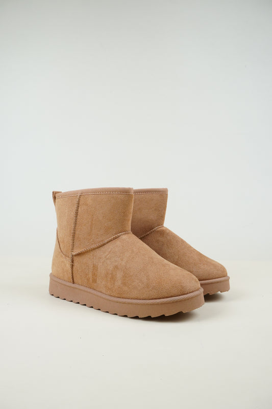 Suede Winter Snow Boots - Camel