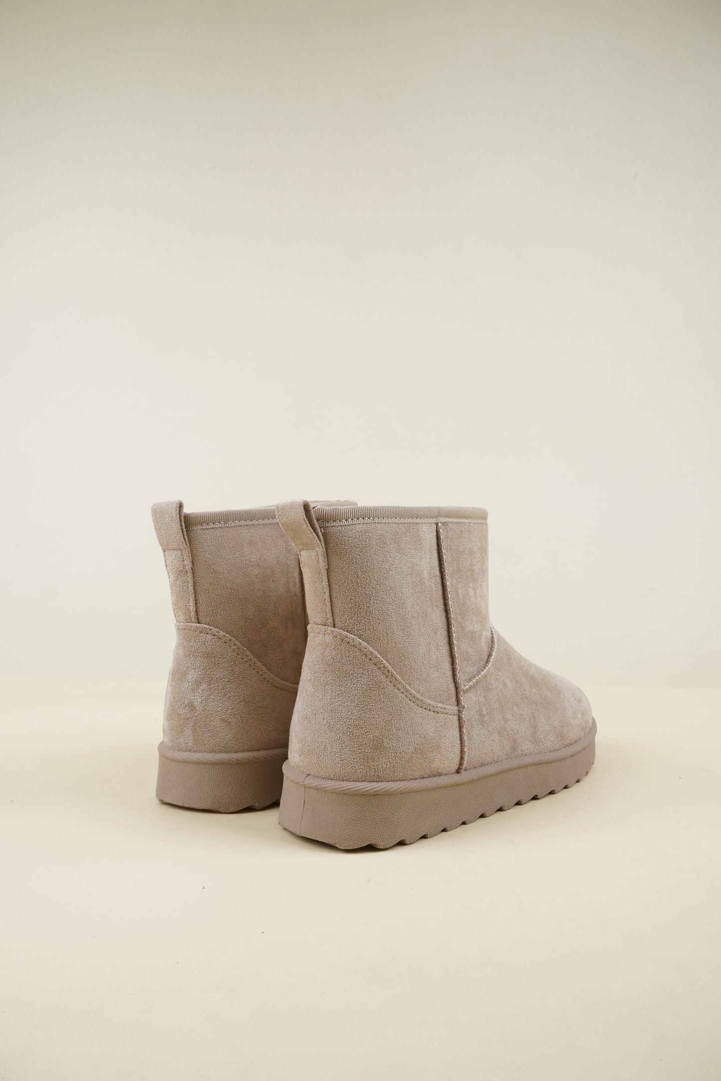 Suede Winter Snow Boots - Beige