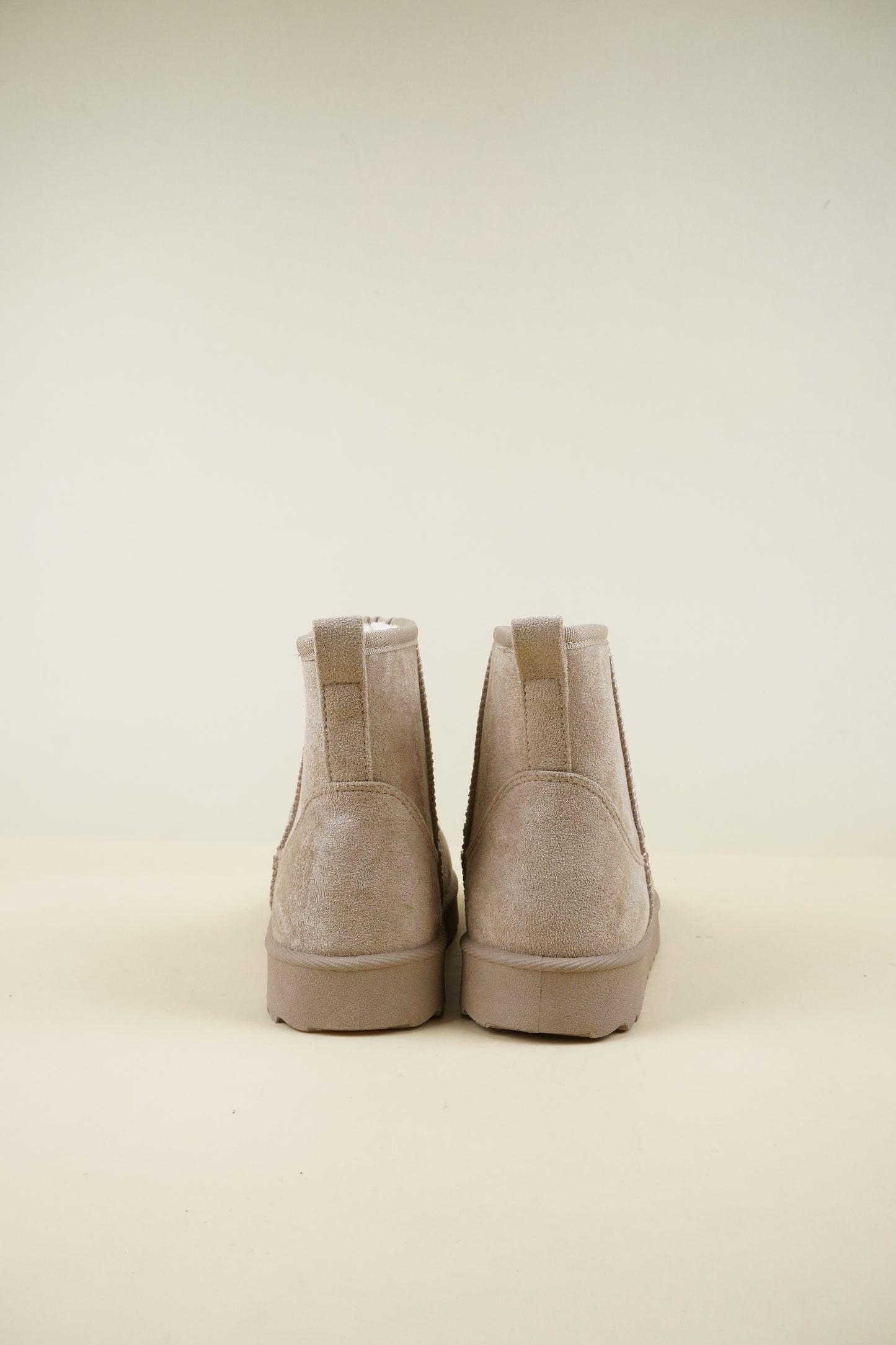 Suede Winter Snow Boots - Beige