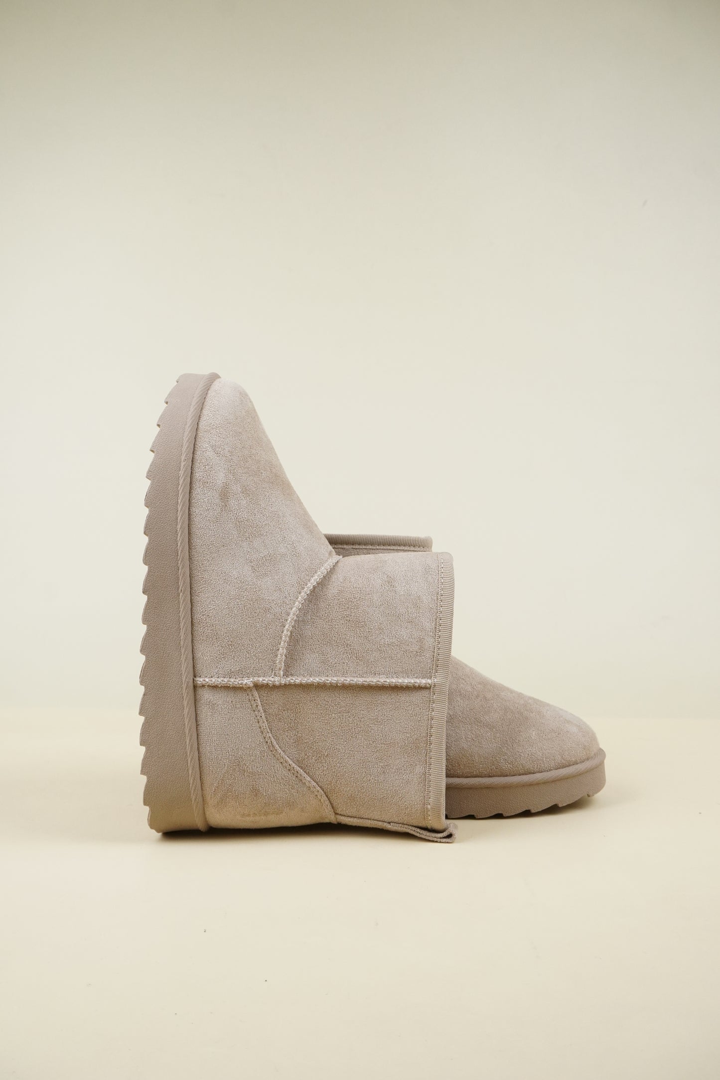 Suede Winter Snow Boots - Beige