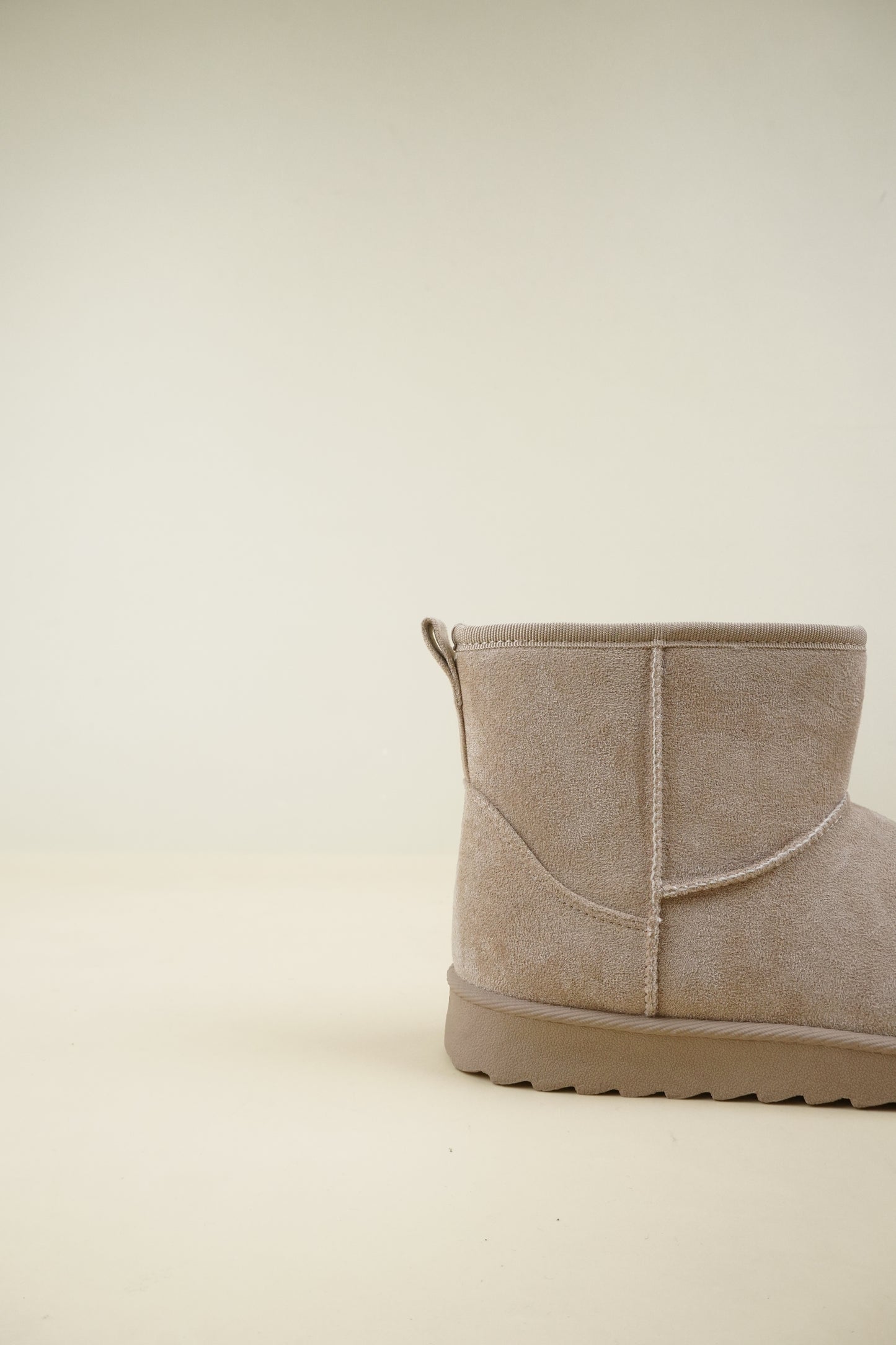 Suede Winter Snow Boots - Beige