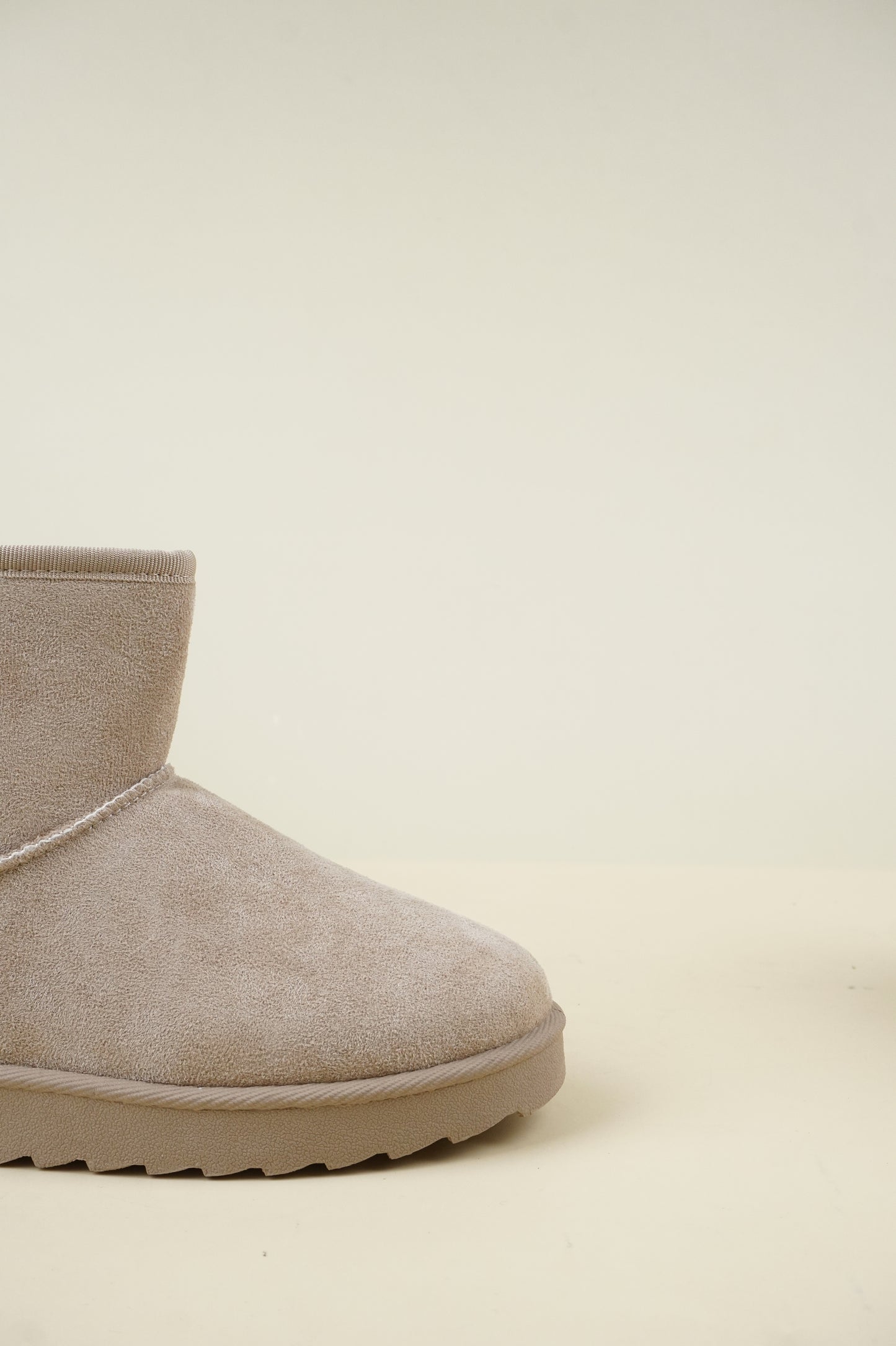Suede Winter Snow Boots - Beige