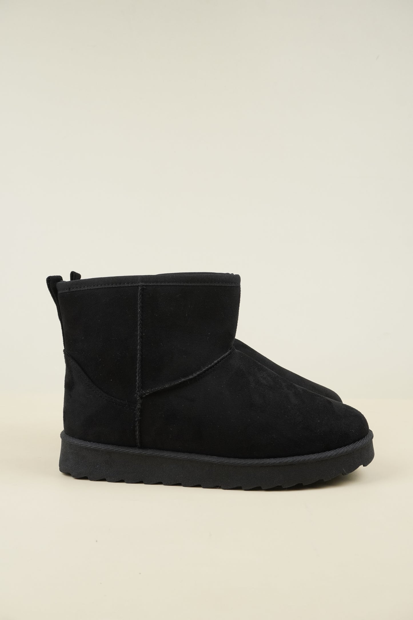 Suede Winter Snow Boots - Black