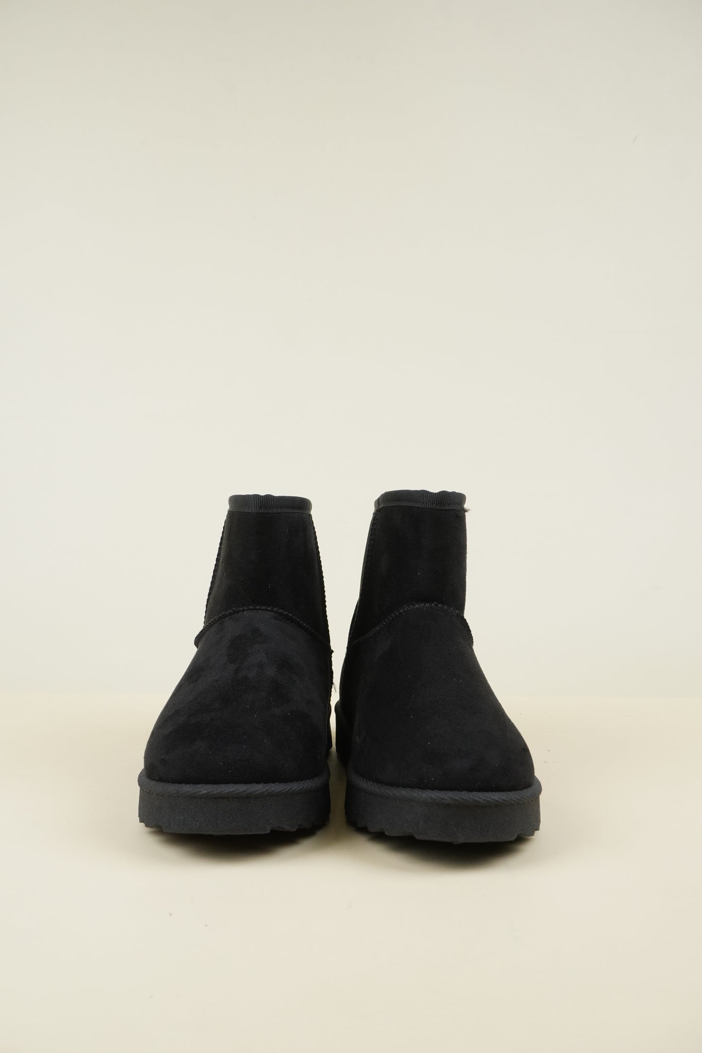 Suede Winter Snow Boots - Black