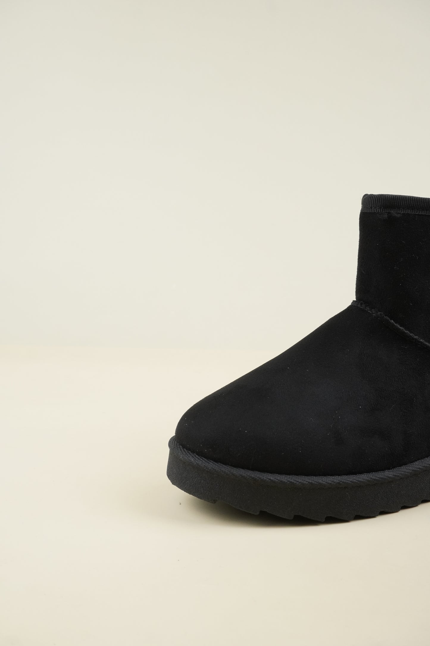 Suede Winter Snow Boots - Black